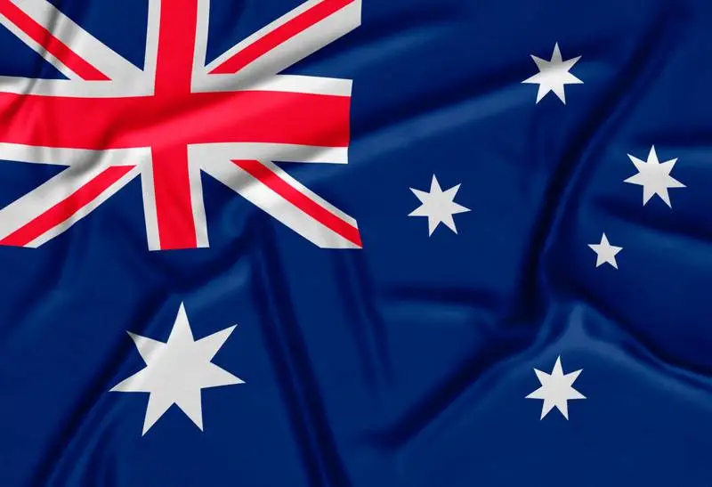 Realistic Australia Flag Background