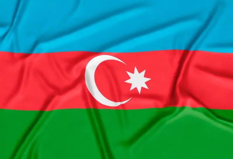 Realistic Azerbaijan Flag Background