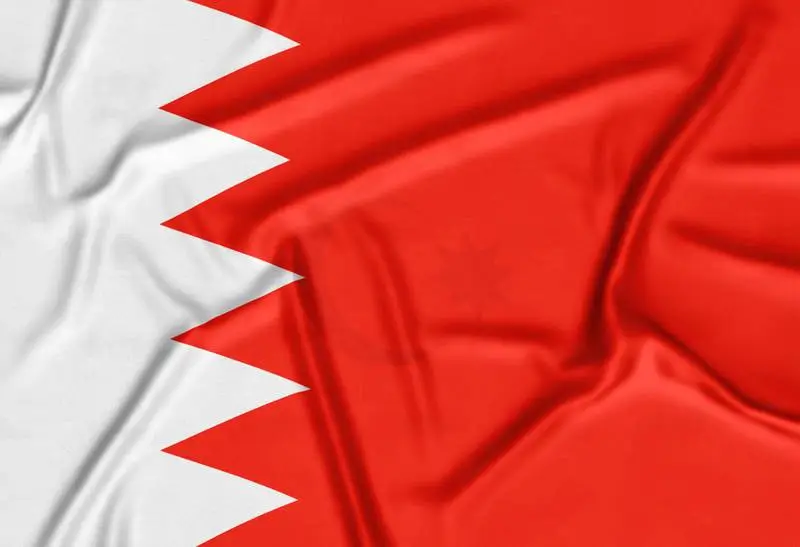 Realistic Bahrain Flag Background