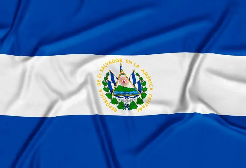Realistic El Salvador Flag Background