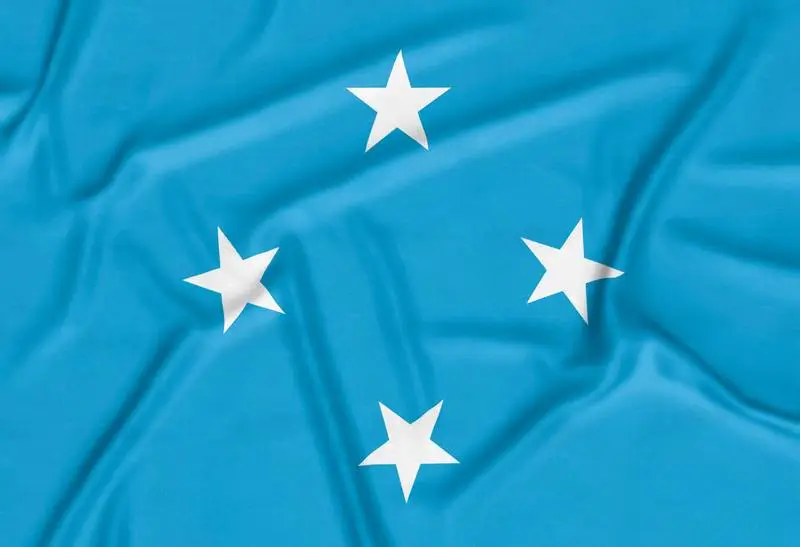 Realistic Federated States of Micronesia Flag Background