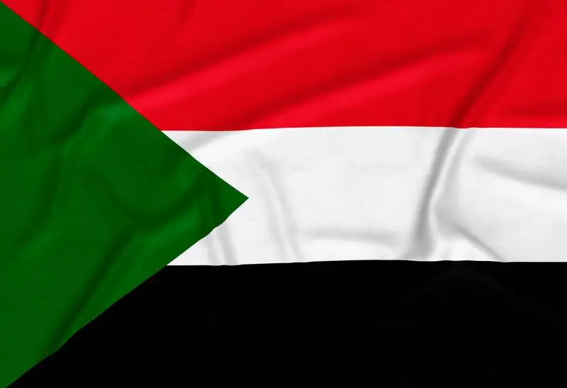Realistic Sudan Flag Background