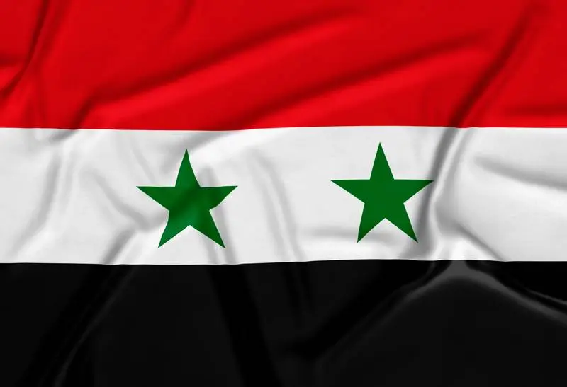 Realistic Syria Flag Background