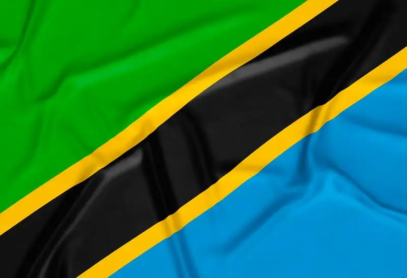 Realistic Tanzania  Flag Background