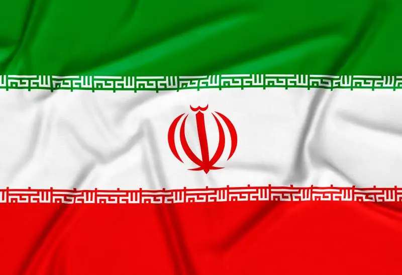 Realistic Iran Flag Background