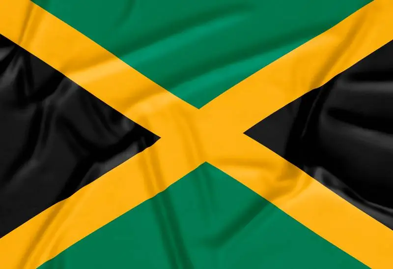 Realistic Jamaica Flag Background