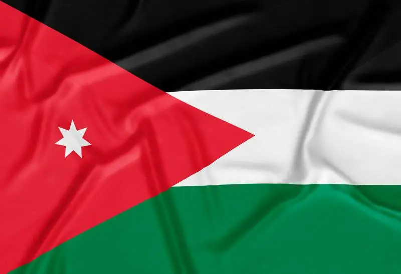 Realistic Jordan Flag Background