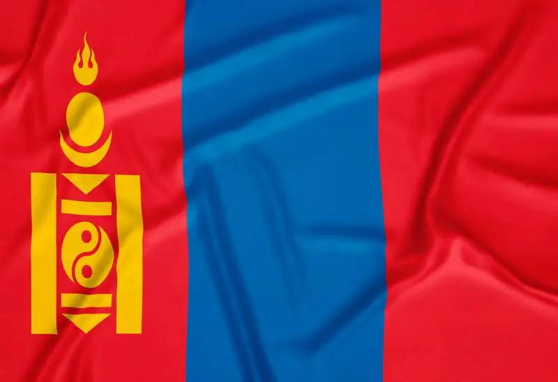 Realistic Mongolia Flag Background