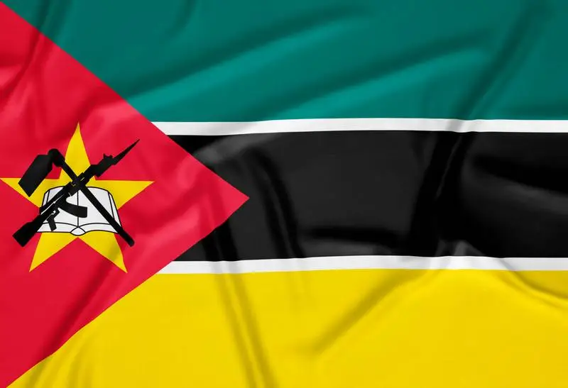 Realistic Mozambique Flag Background