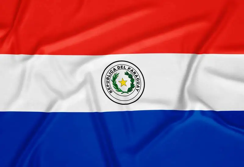 Realistic Paraguay Flag Background