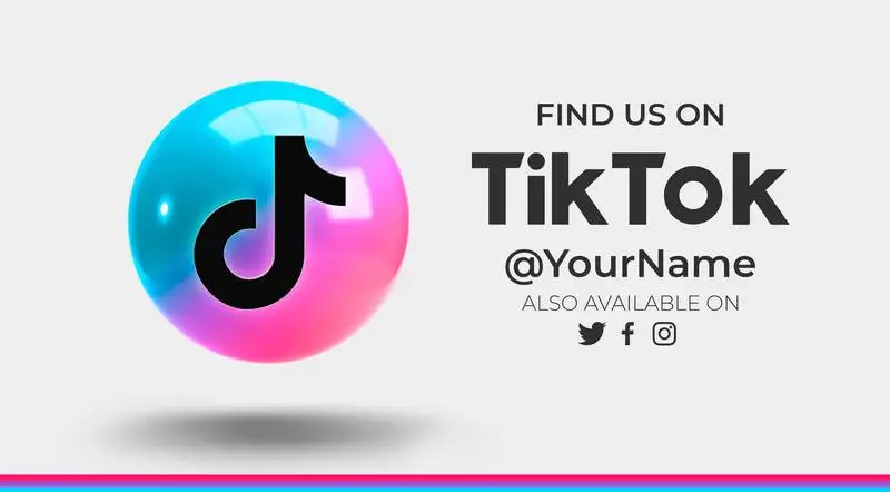 Banner for Follower Acquisition with 3D TikTok Icon