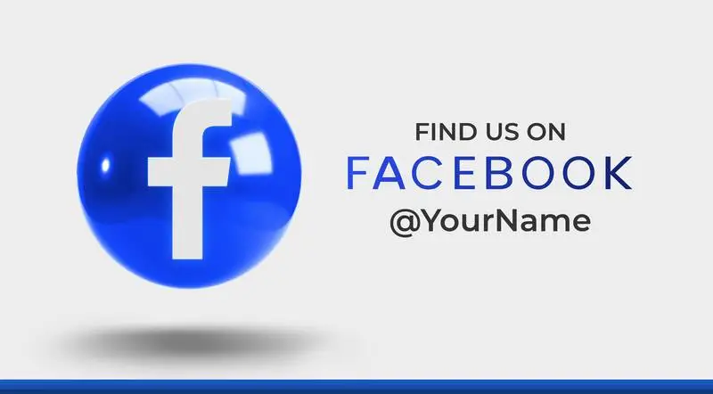 Banner for Follower Acquisition with 3D Facebook Icon