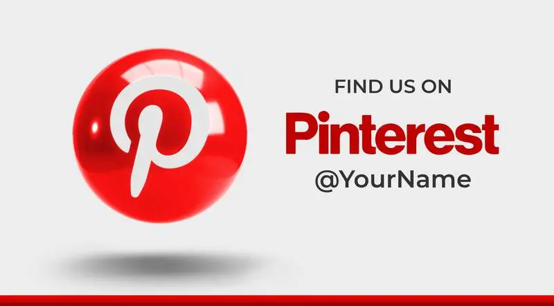 Banner for Follower Acquisition with 3D Pinterest Icon
