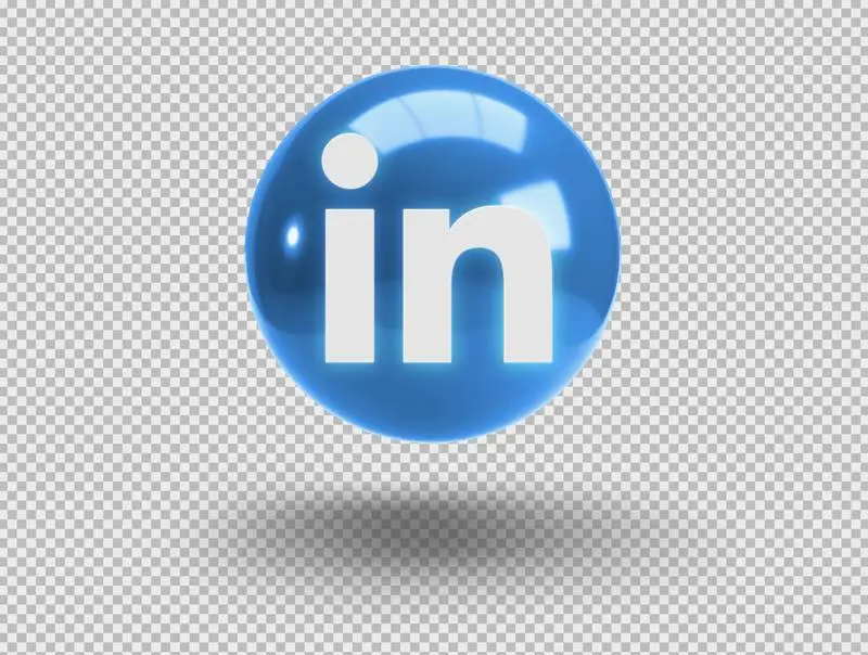 Glowing Sphere with Linkedin Logo