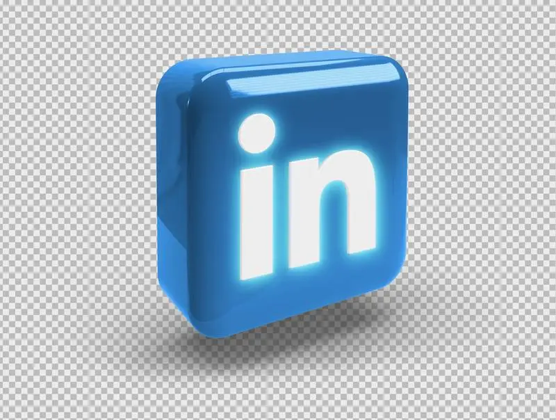 Rounded Square with Glossy Linkedin Logo