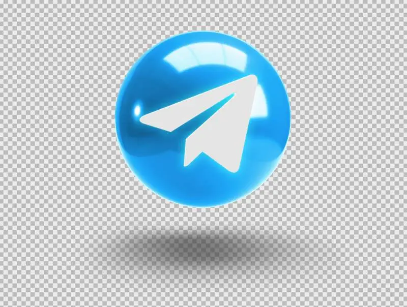 Glowing Sphere with Telegram Logo