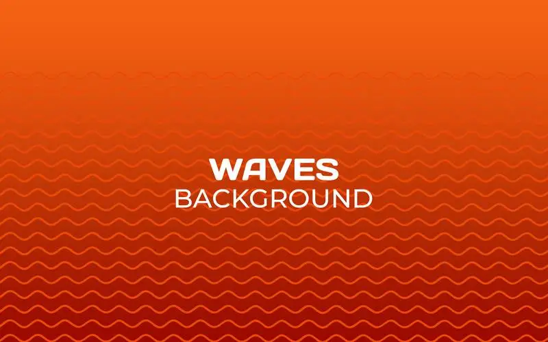 Gradient Red Background with Waves