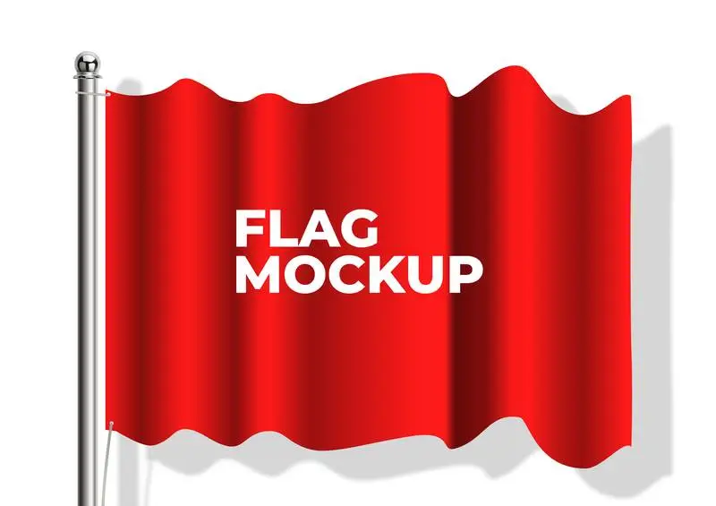 Realistic Flag Pattern Mockup