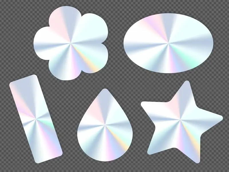 Holographic Label Pack in Various Shapes