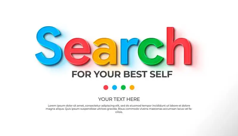 Inspirational Banner to Search the Best of Yourself on a White Background