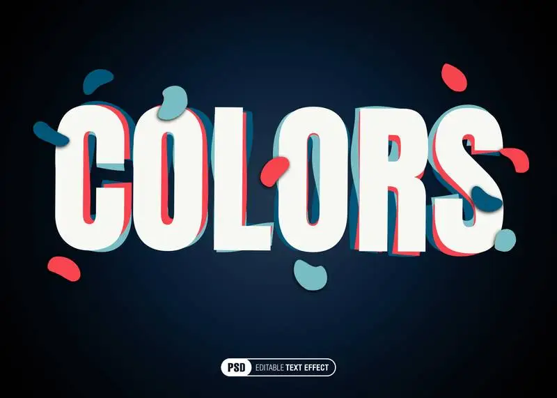 Editable Color Layers Text Effect