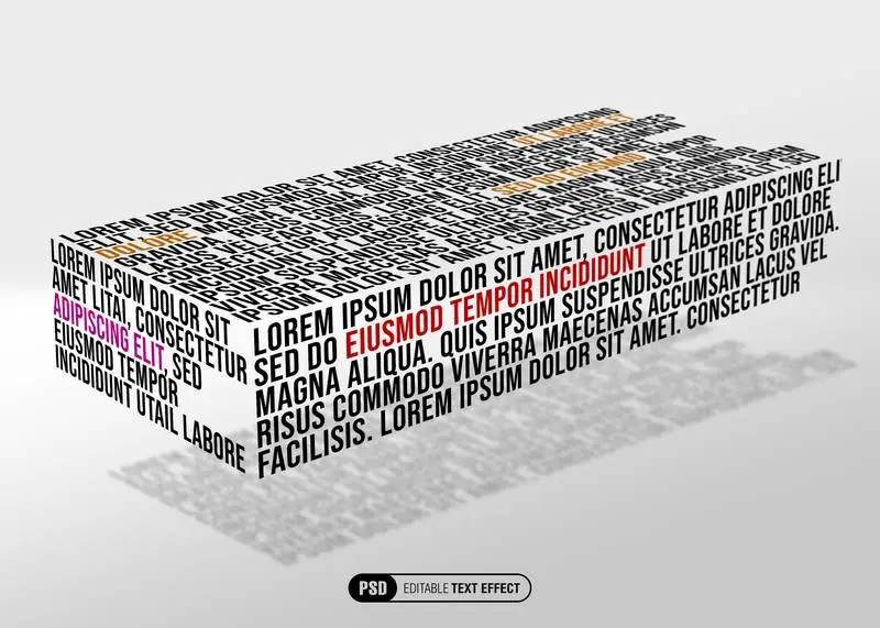 Editable Box Text Effect