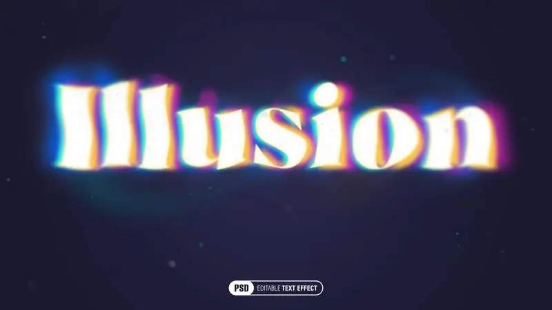 Editable Illusion Text Effect