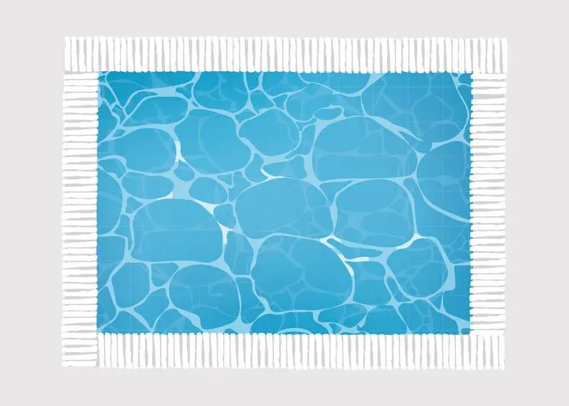 Banner with Pool Illustration for Summer