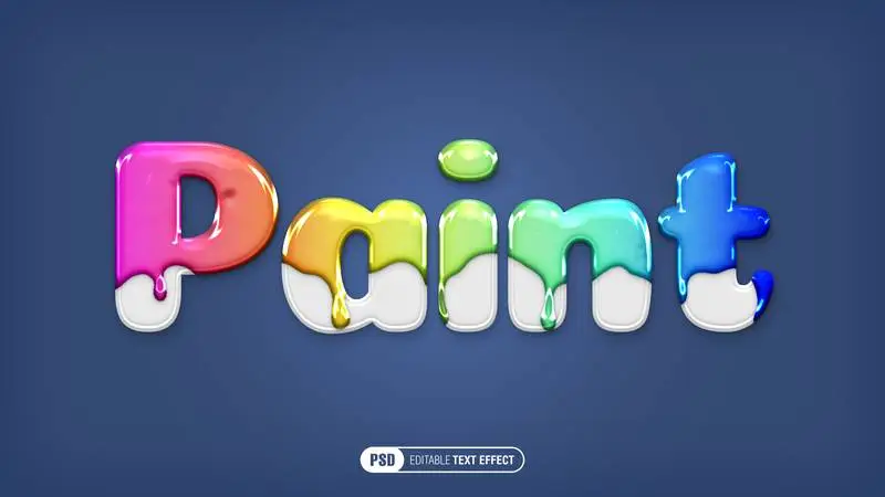 Editable Paint Text Effect