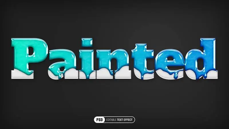 Editable Painted Text Effect