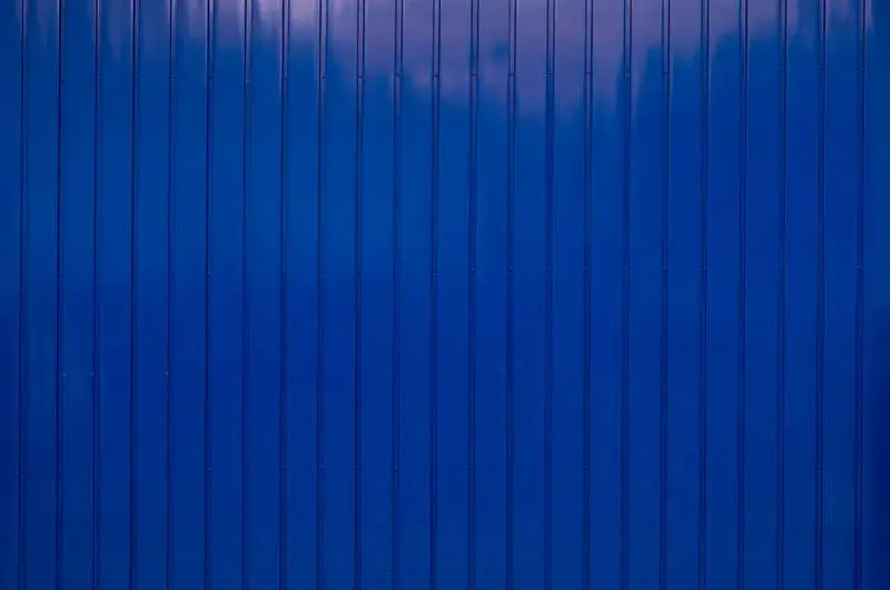 Blue Corrugated Metallic Panel Texture