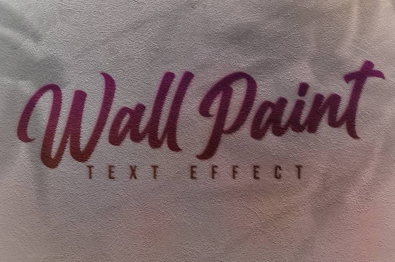 Wall Paint Text Effect