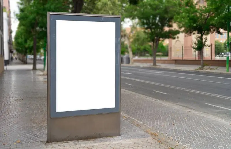 Photo of a Blank Outdoor Advertising Poster