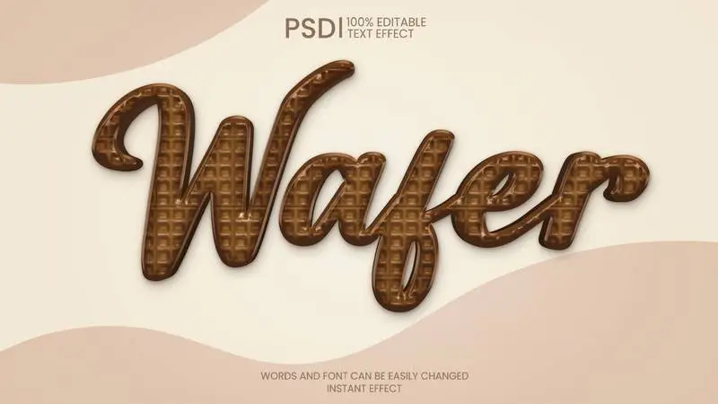 Editable Wafer Text Effect