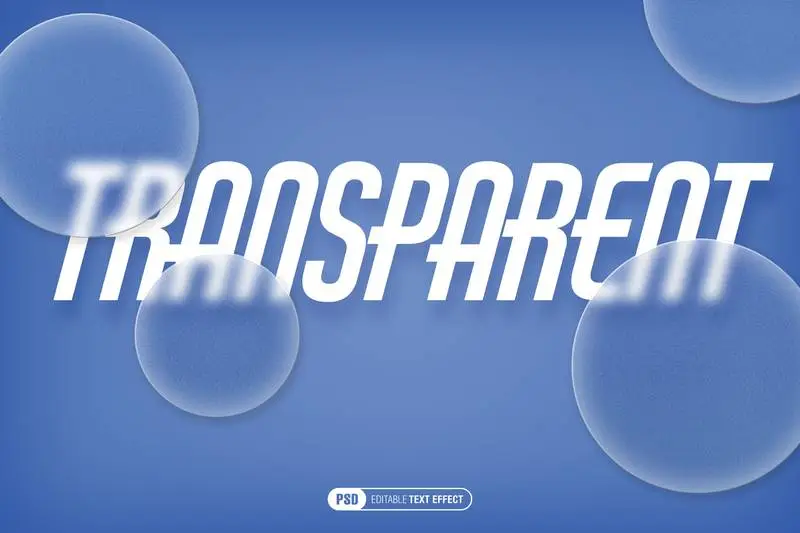 Editable Transparent Text Effect
