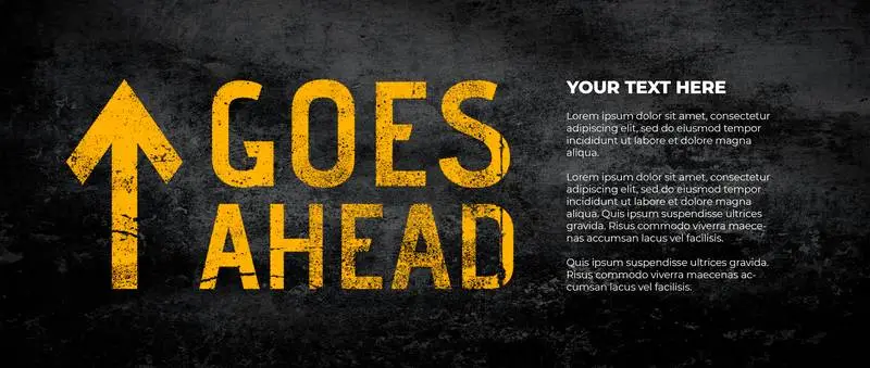 Banner Text to Go Ahead on the Road
