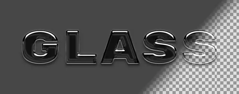 Banner with Shiny Crystal Word on Transparent Background