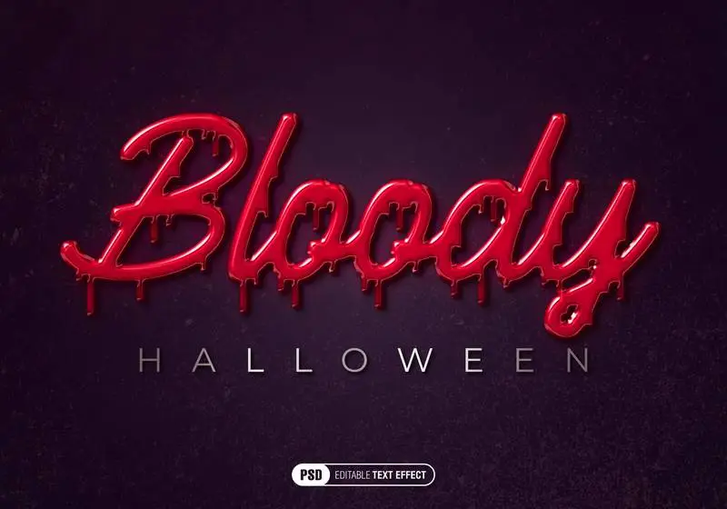 Editable Bloody Text Effect