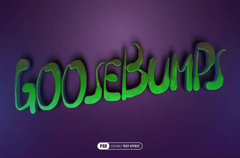 Editable Goosebumps Text Effect