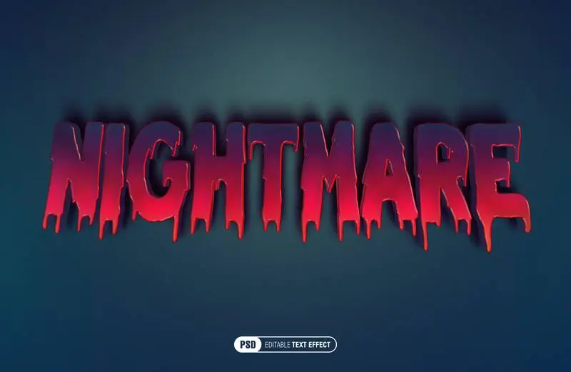 Editable Nightmare Text Effect