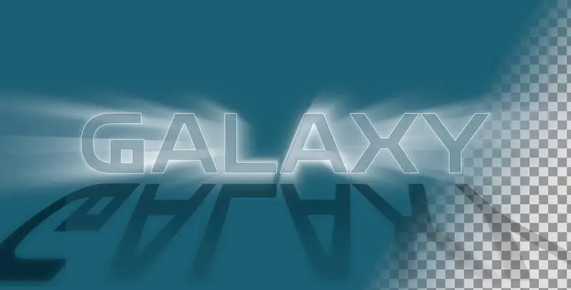 Banner with Word Galaxy on Transparent Background