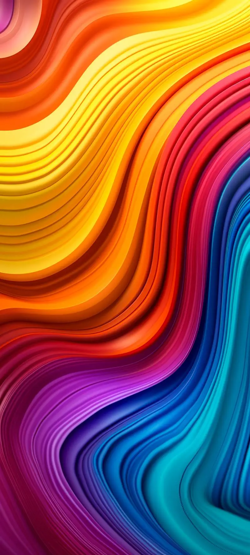 Abstract Colorful Pattern with Wavy Shapes