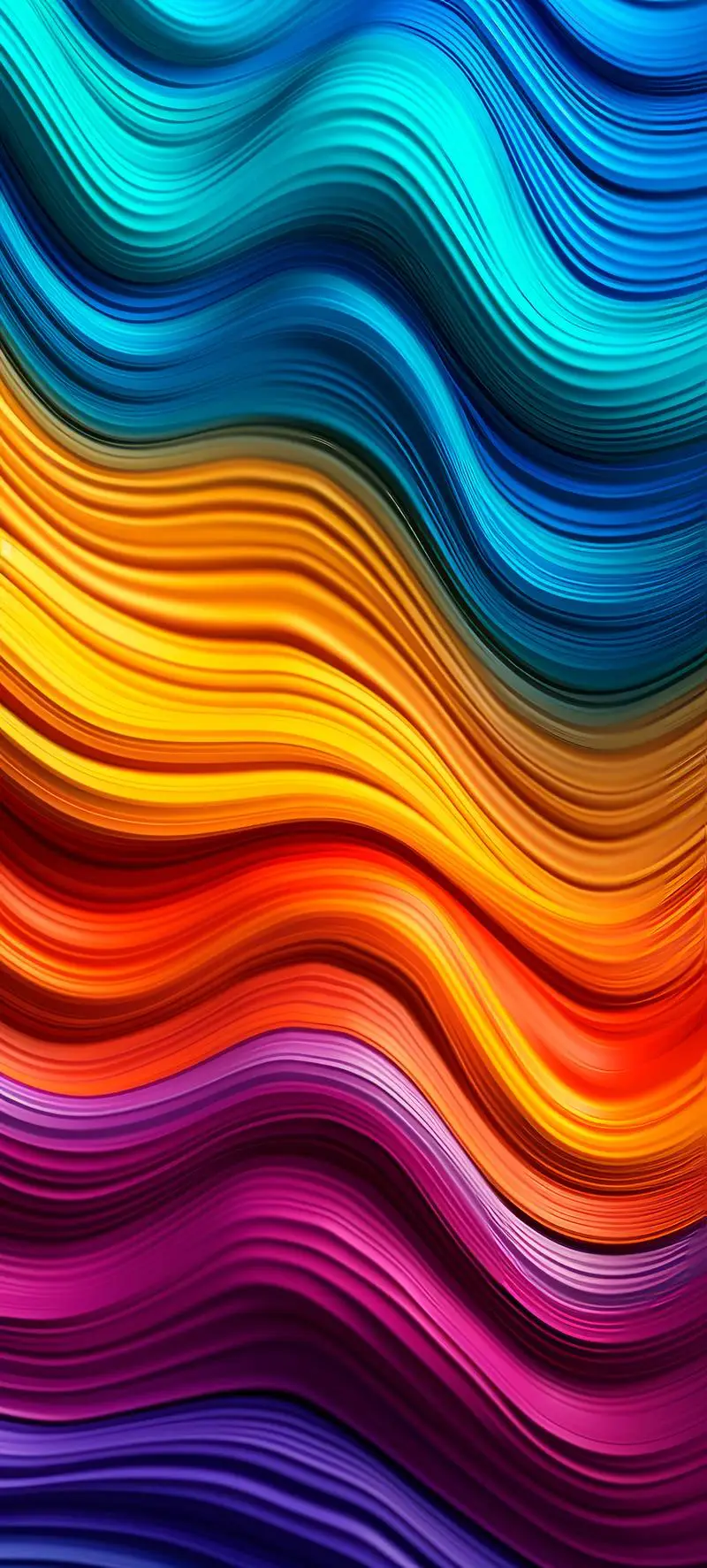 Abstract Colorful Wavy Shapes Background