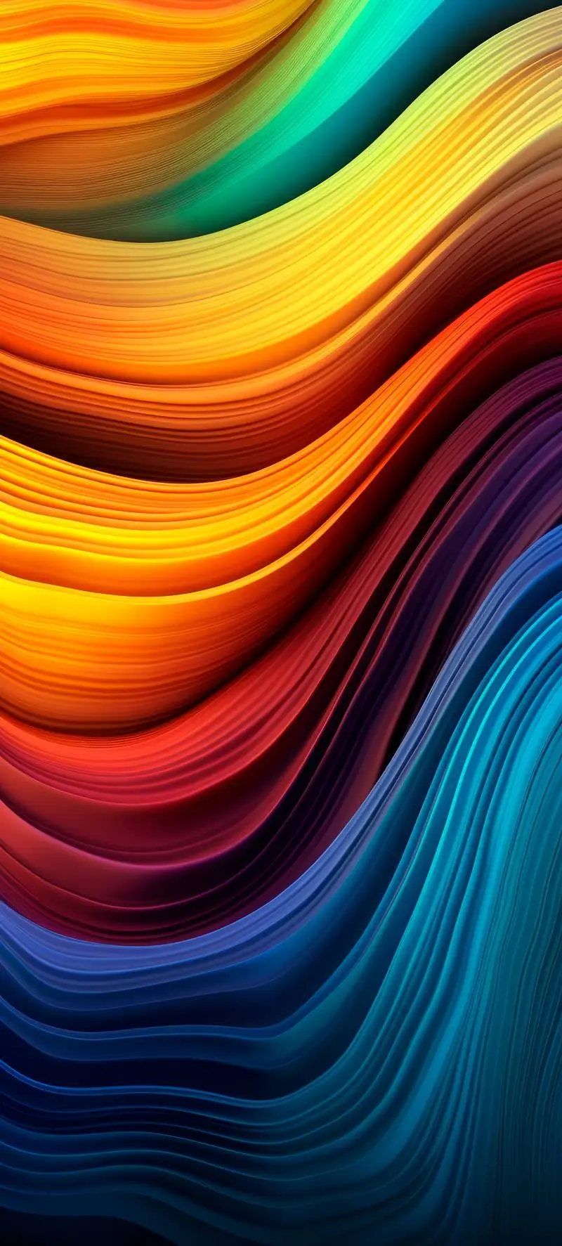 Background with Abstract Colorful Wavy Shapes