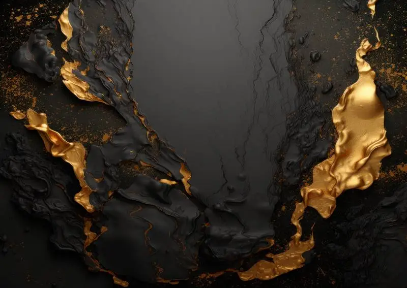 Background with Cement Gold and Black Texture