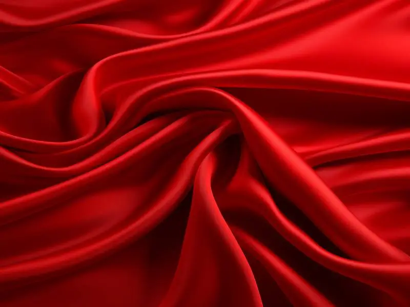 Texture of Fine Flowing Red Fabric