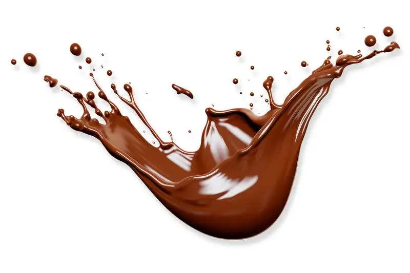 Liquid Splash with Drops on Blank White Background