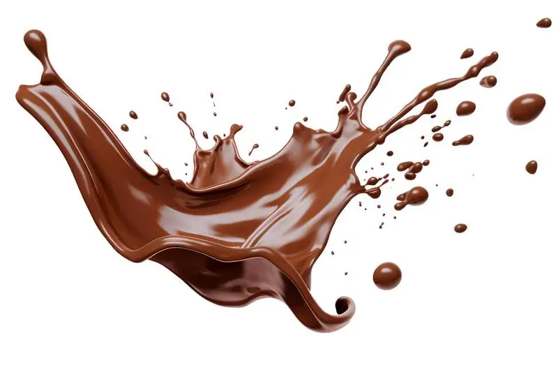 Splash of Liquid with Drops on Blank White Background