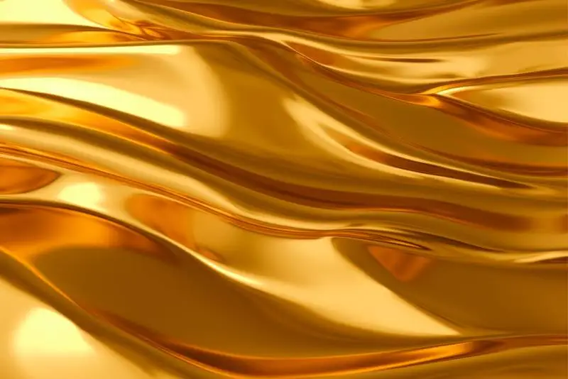 Golden Element Texture Background with Waves