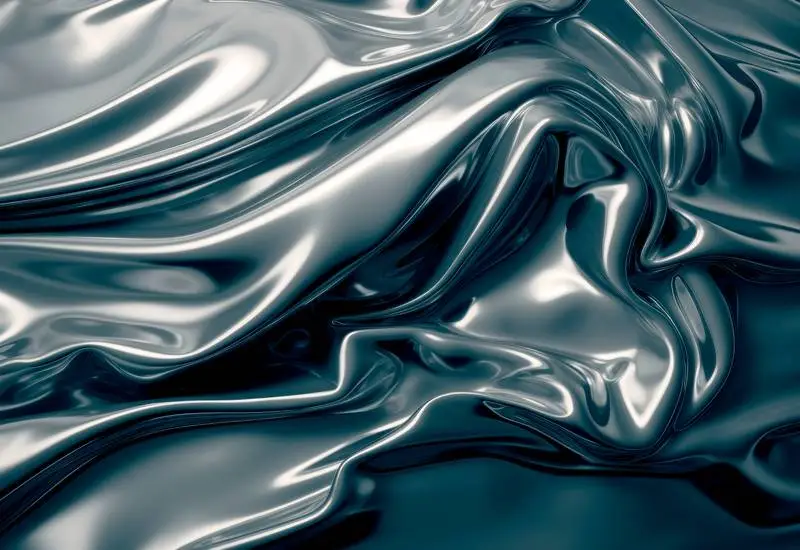 Metallic Liquid Element Texture Background with Waves